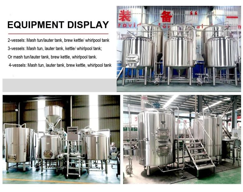 1000L 2000L 3000L 30hl 20bbl Stainless Steel Jacketed Double Layer Heat Preservation Brewery Equipment Turnkey Service