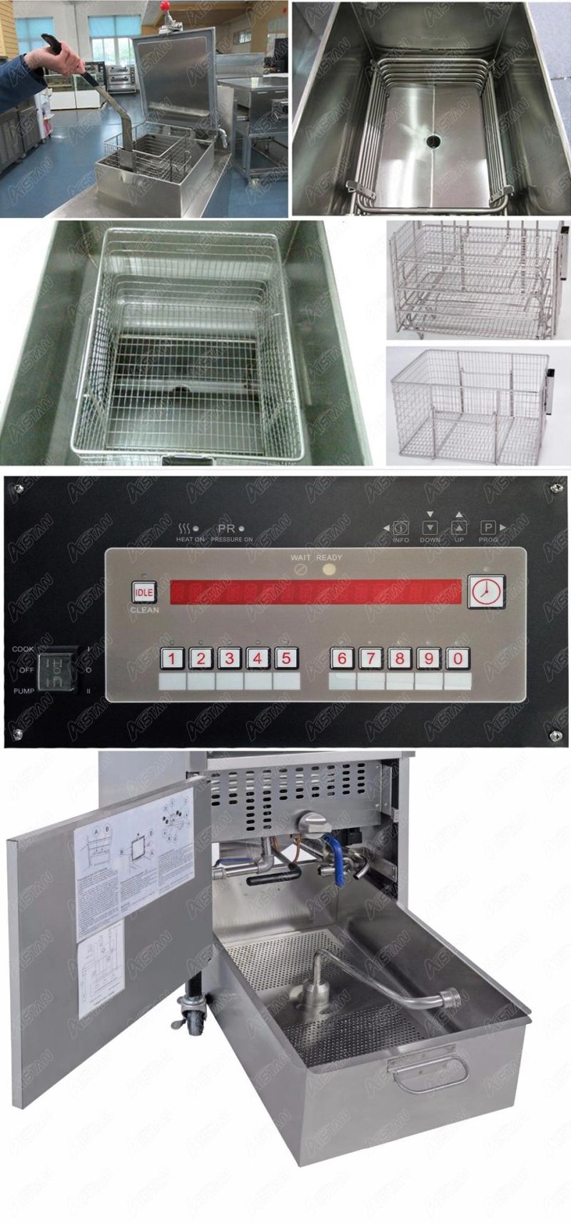 Pfe800 High Quality Broasting Fryer Electric Broasted Machine Henny Penny Chicken Pressure Fryer for Sale