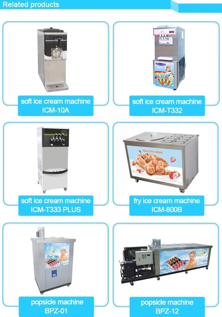 Thai Single Square Pan Fried Ice Cream Roll Machine Cart