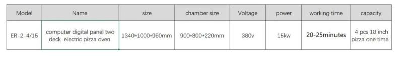 Computer Panel 2 Deck Big Chamber Electric Pizza Oven Bakery Equipment
