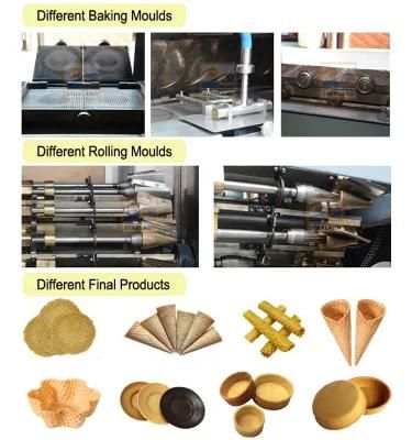 Automatic Commercial Wafer Biscuit Making Ice Cream Cone Baker Machine