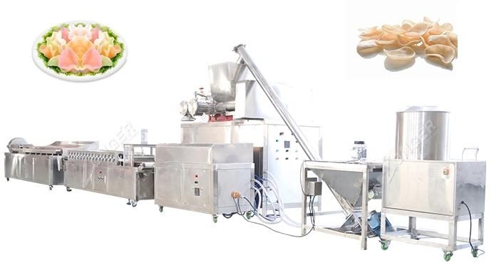 Automatic Prawn Chips Cutting Shrimp Chips Making Machine Production Line