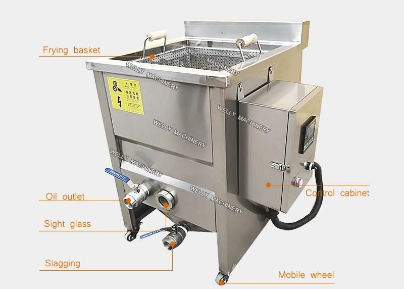 Electric Control Panel Stainless Steel Fryer Basket Pork Rinds Fryer