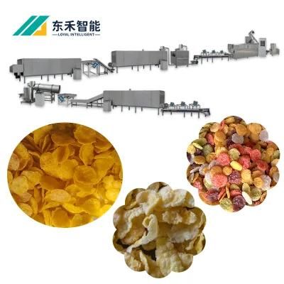 Kelloggs Corn Flakes Making Machinery Puff Food Breakfast Cereal Snacks Production Line