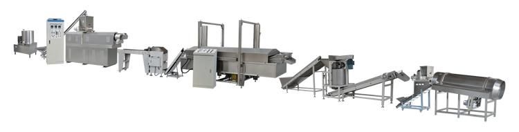 Full Automatic Fried Food Corn Chips Machinery Extruder