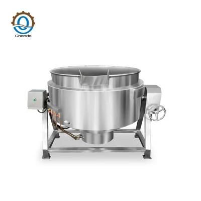 Food Cooker Steam/Gas/Electric Jacket Kettle with Agitator Mixer Double Jacketed Kettle ...