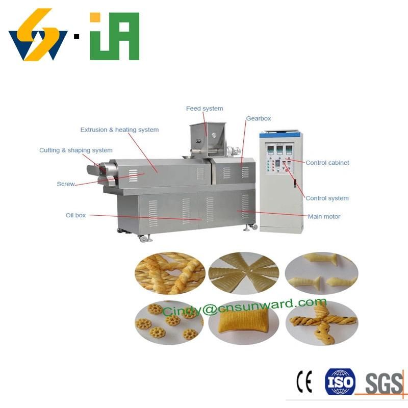 Factory Price Tortilla Making Machine Fried Snack Foods Making Machine Cheese Chips Extruded Machine