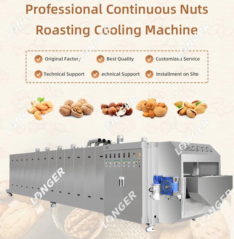 Full Automatic Gas Electric Conveyor Belt Nut Roasting Line