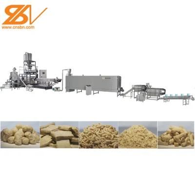 Fiberous Soya Protein Nuggets Extrusion Extruder