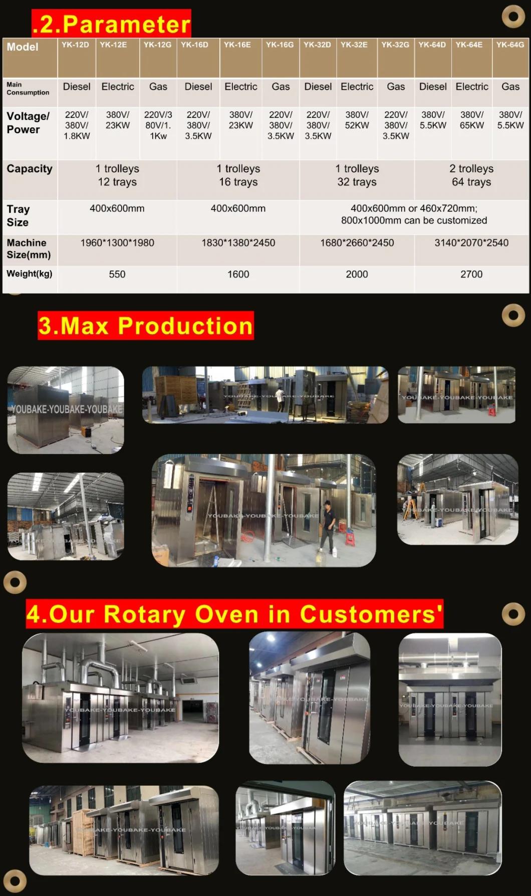 5/8/10/12 Trays Rotary Gas Electric Oven Price