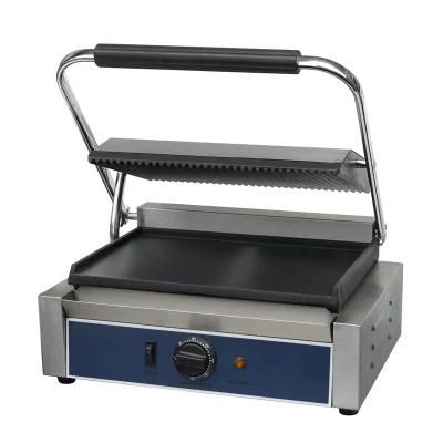 Electric Panini Grill, Contact Grill -Top Grooved + Bottom Flat