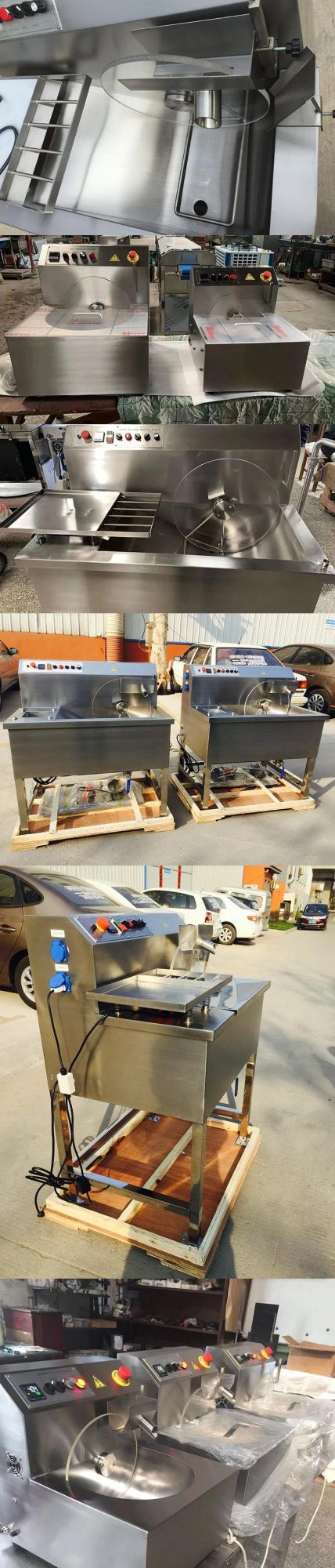 OEM CE Approved 8kg Mini Chocolate Coating Machine Hot Sale Chocolate Enrobing Equipment with 304 Stainless Steel