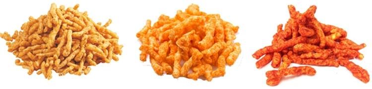 Fried Baked Cheetos Kurkure Cheese Curls Twist Snacks Nik Naks Making Machine