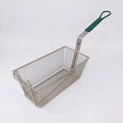 Restaurant Kitchen Equipment Rectangle Commercial Iron Fryer Basket French Fries Wire Mesh ...