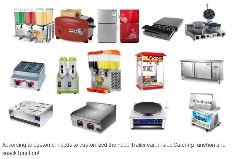 Electric Food Truck Trailer Mobile Kitchen Food Truck for Sale Europe