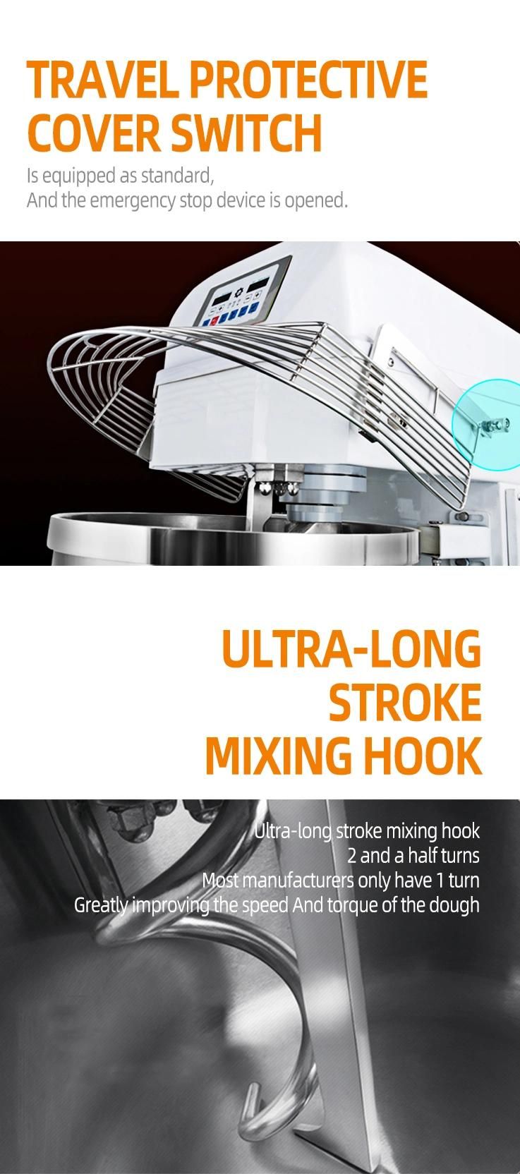 Bakery Dough Mixer Automatic Tipping with Cylinder Tank Dough Kneading Machine