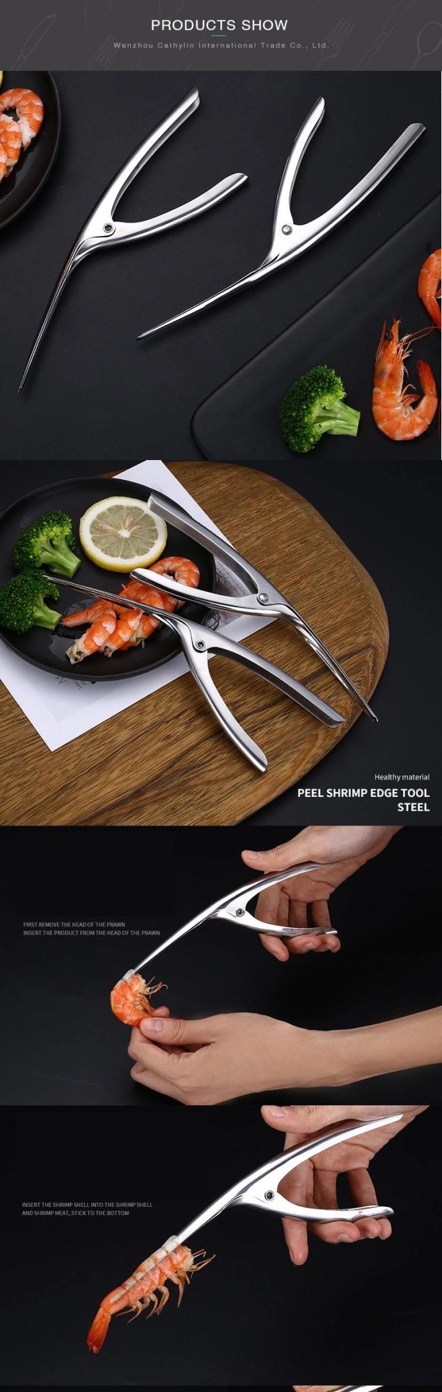 Stainless Steel Peeling Shrimp Peeler Kitchen Tool