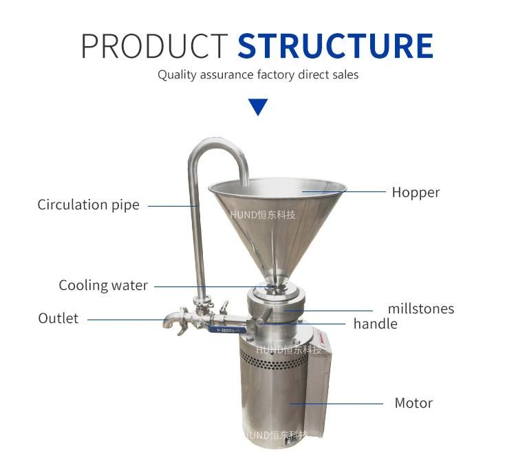 Black Sesame Seed Grinding Colloid Mill Tahini Making Machine