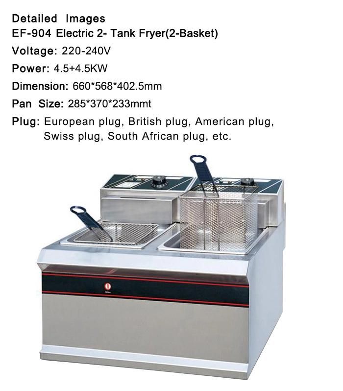 Qianmai Electric Stainless Steel Commercial Chicken Fries Donut Fish Fryer Potato Chips Deep Tank Fryer