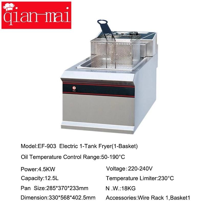 Qianmai Electric Stainless Steel Commercial Chicken Fries Donut Fish Fryer Potato Chips Deep Tank Fryer