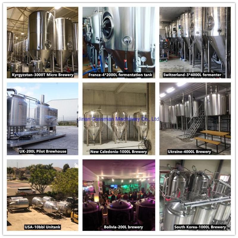 Cassman 2000L Industrial Stainless Steel Brewing Line Beer Brewery for Sale