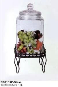 Glass Beverage Dispenser Glass Juice Jar