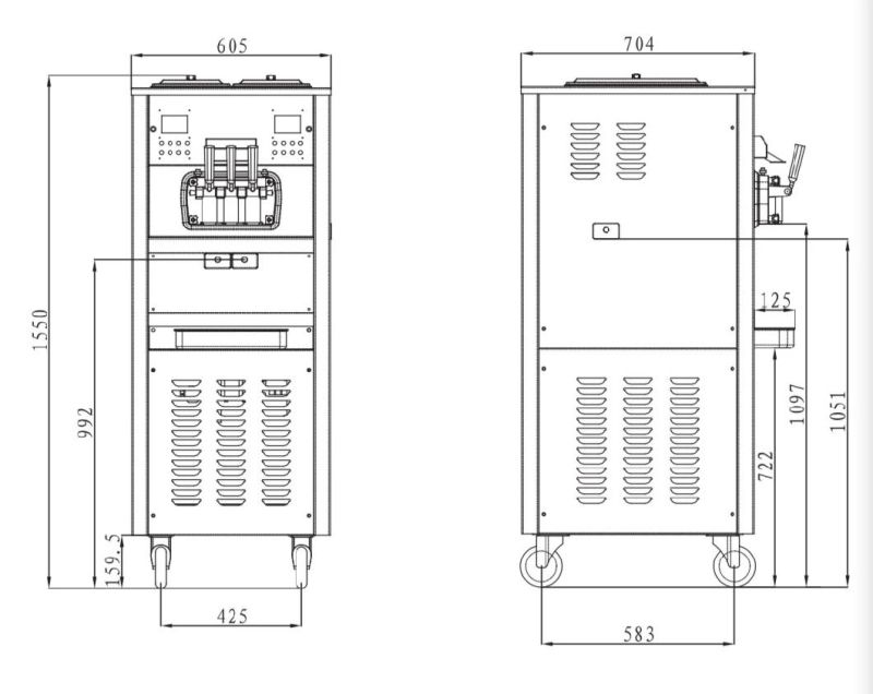 Soft Serve Ice Cream and Frozen Yogurt Machine (6378A)