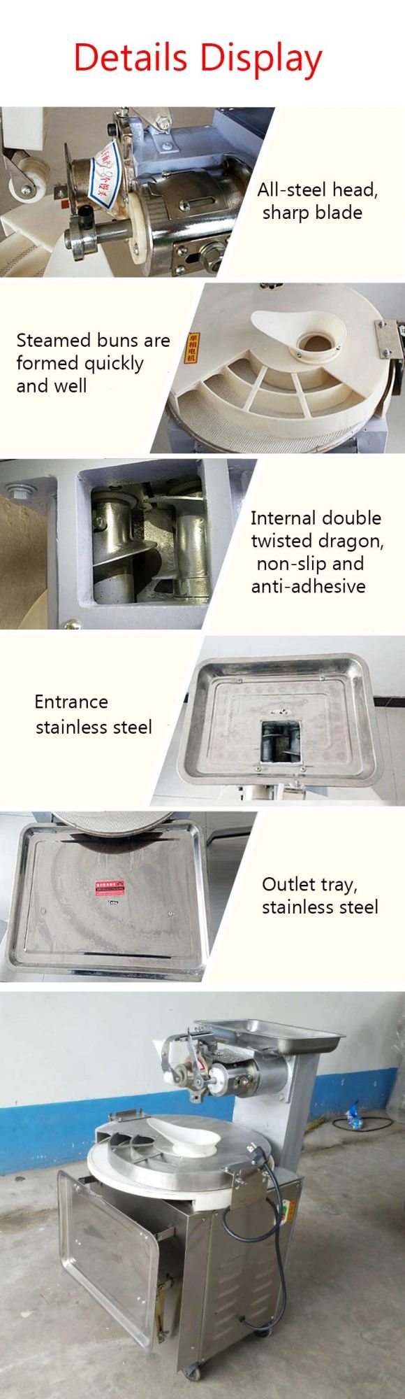 Automatic Dough Divider Rounder for Dough Ball Making Machine and Dough Cutting Machine