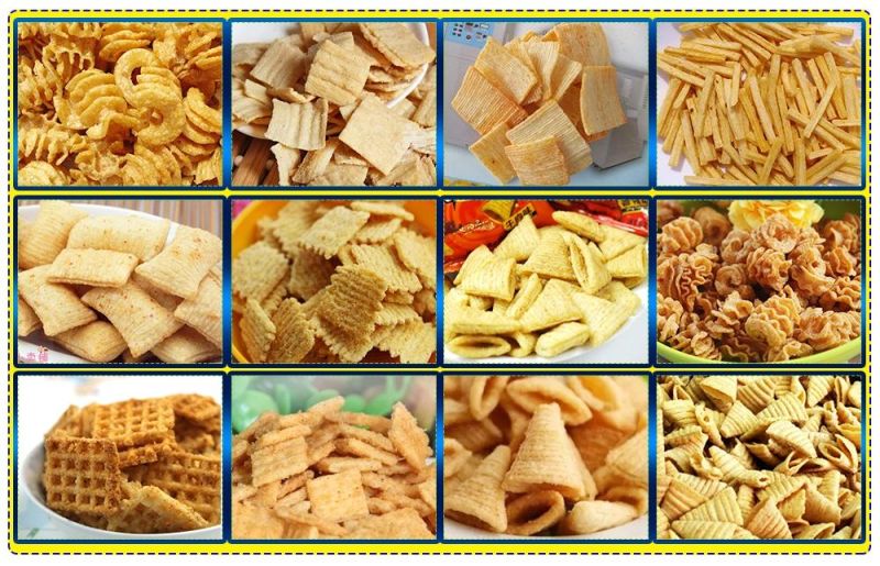 Fried Flour Chips Process Line Bugle Extruder Machinery Wheat Flour Snacks Extruder