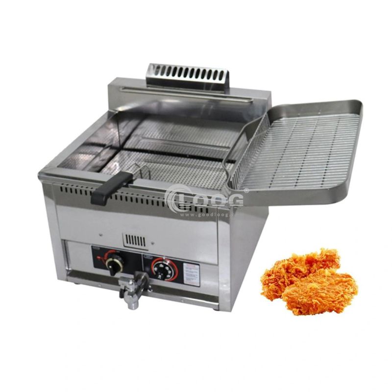 Restaurant Countertop Gas Oil Fryers Chicken Frying Machine Industrial Commercial Double French Fries Deep Fryer Price