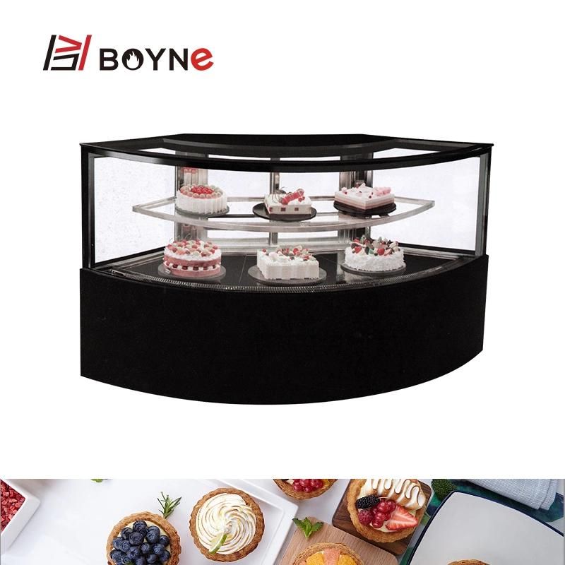 Commercial Air Cooling Fan Shaped Cake Chiller Showcase