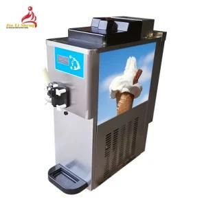 Rear Top Air Discharge Table Top Single Flavor Soft Ice Cream Machine with Air Pump High ...