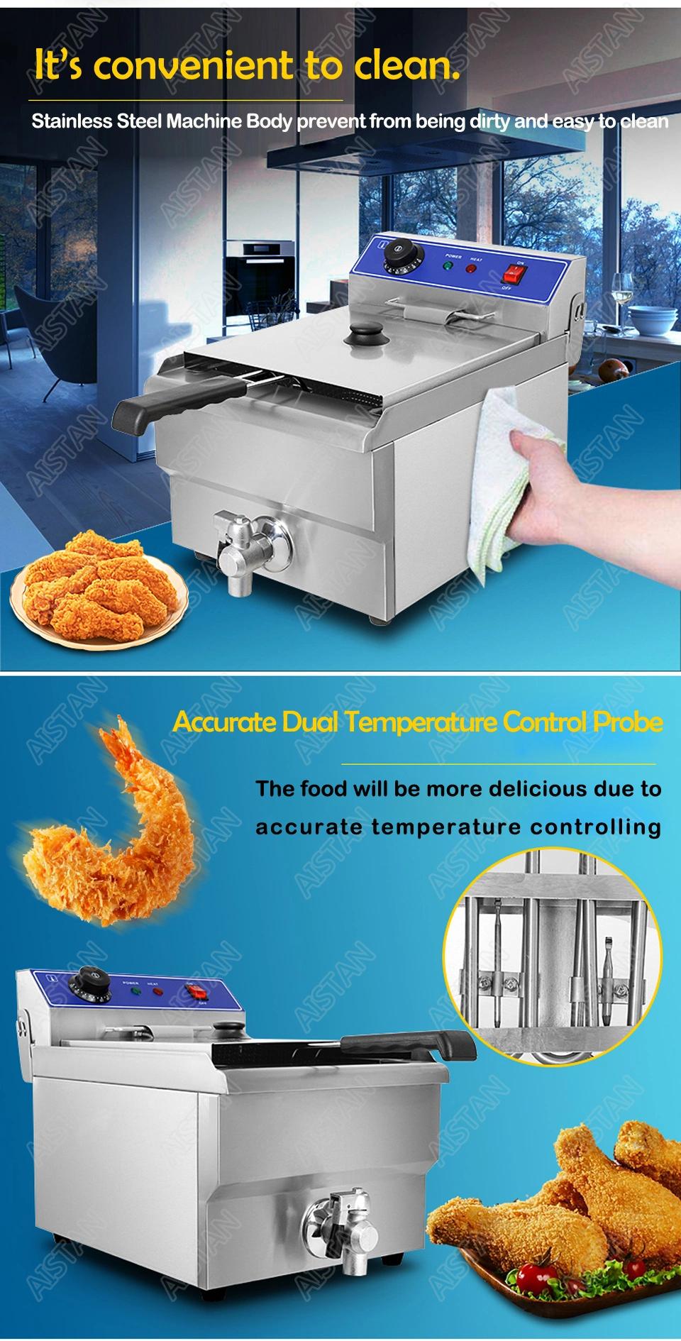 Ef191V Electric French Fry Deep Fryer for Chicken Potato Chips Fish Fried Stainless Steel 19L 220V/110V