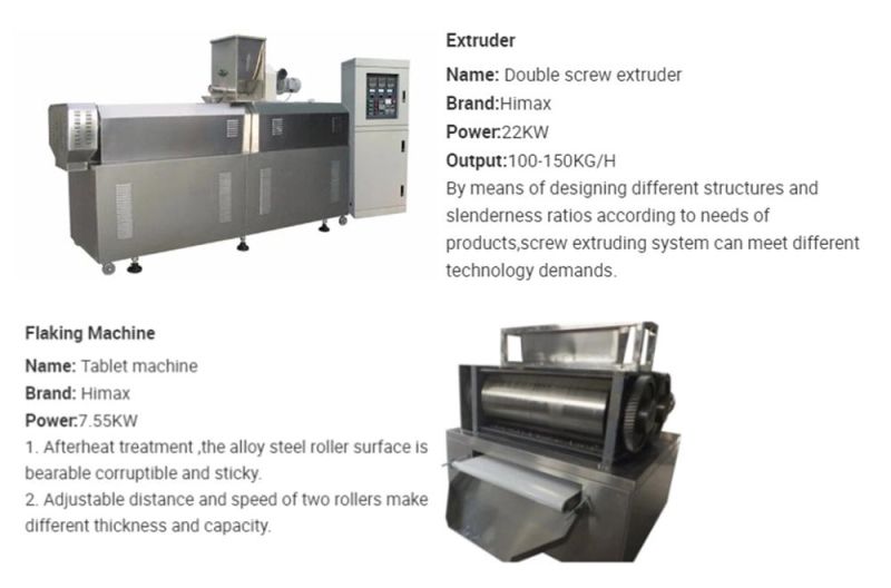 Multi-Function Breakfast Cereal Oatmeal Making Machine Line