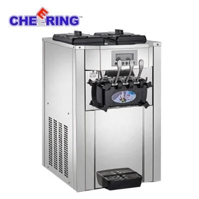 Stainless Steel 3 Flavors Soft Ice Cream Machine Maker Ice Cream Making Machine with CE