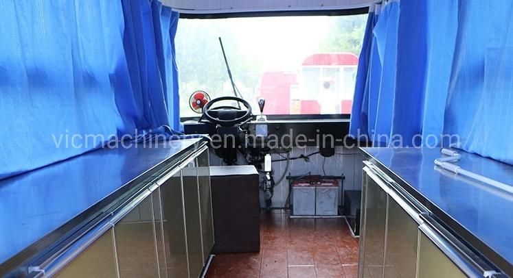 Customized mobile food cart with four wheels