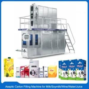 Uht Aseptic Beverage/Water/Juice/Milk Brick Carton Filling Machine Line