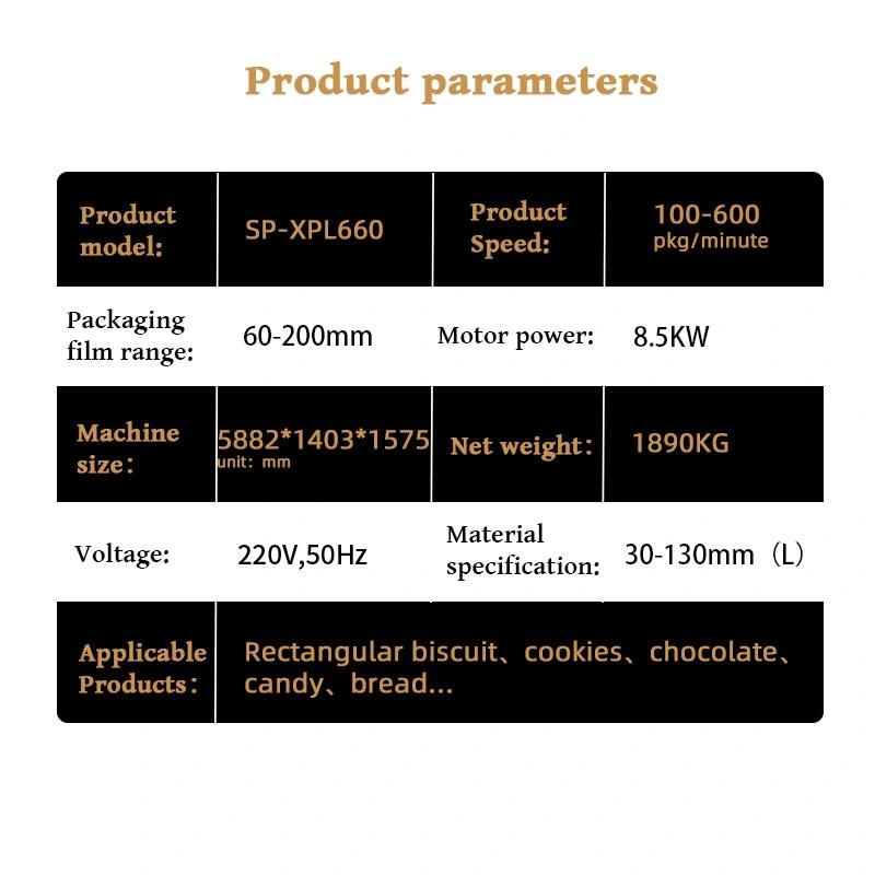 Heat Sealing Automatic Feeding Nougat Pillow Packaging Machine