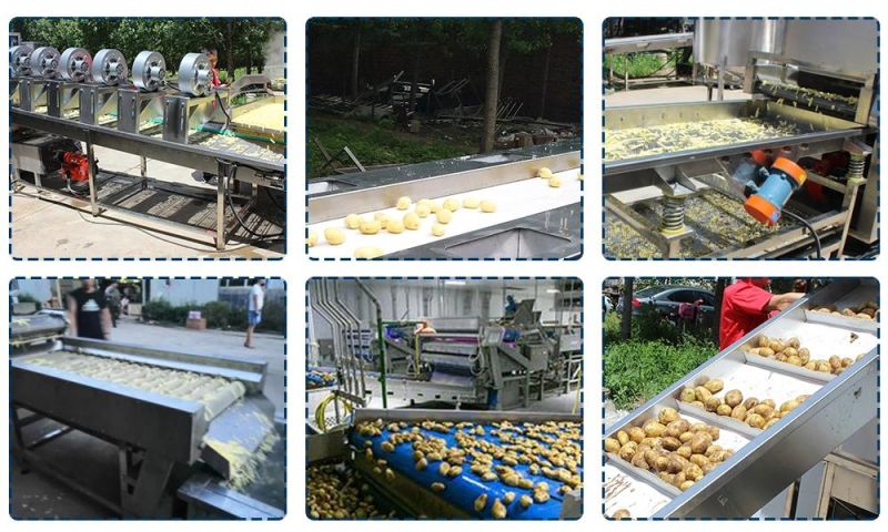 Automatic Potato Chips Processing Plant Frozen Potato Chips Making Machine