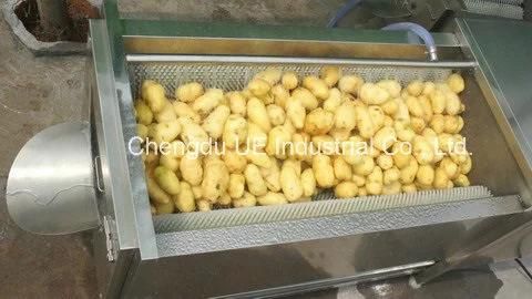 Vegetable Potato/Ginger/Taro/Carrot Cleaning, Cutting and Peeling Machine