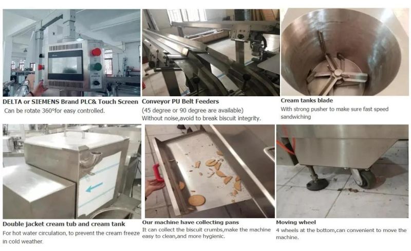 One Lane Sandwich Cream Biscuit Filling Machine for Food Factory