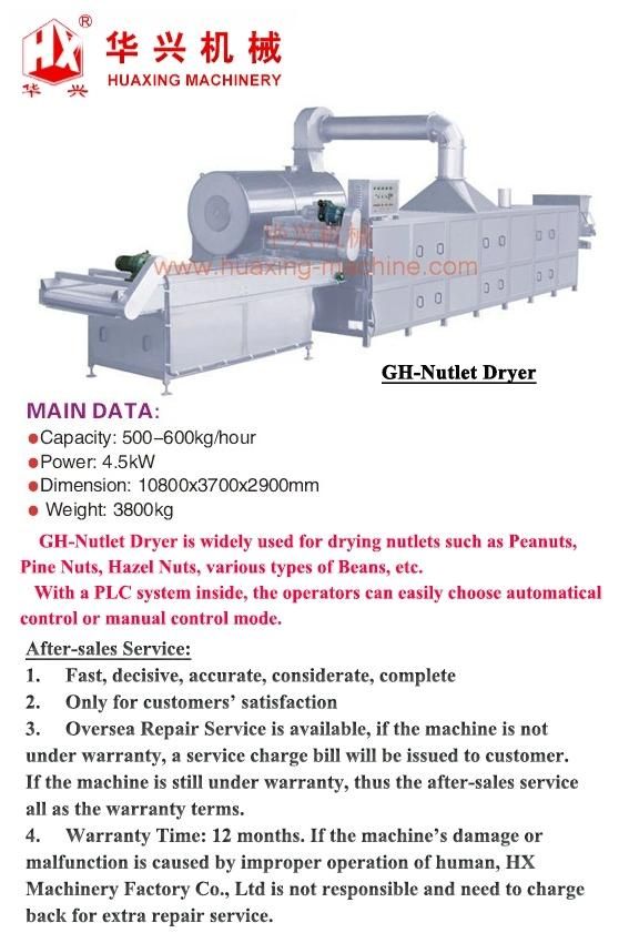 Gh-Nutlet Dryer (Drying Machine For Nuts)