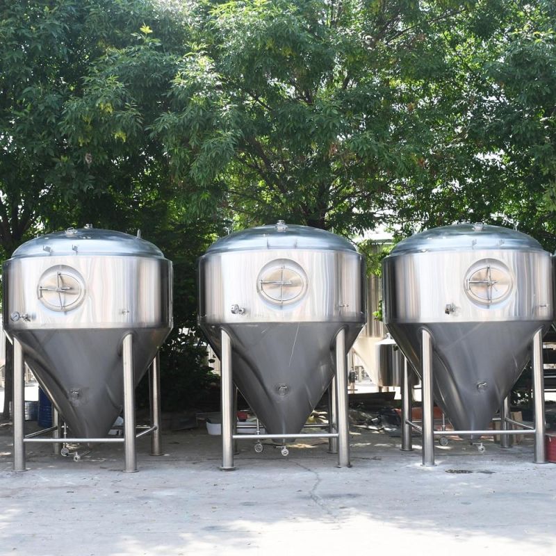 2000L Fermentation Vessel SS304 Beer Fermenter Conical Cooling Tank