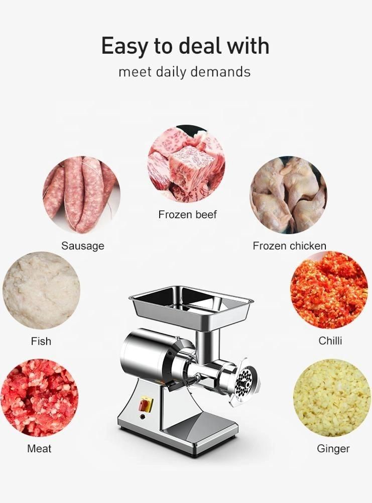 Electric Stainless Steel Multi-Function Meat Grinder with Slicer