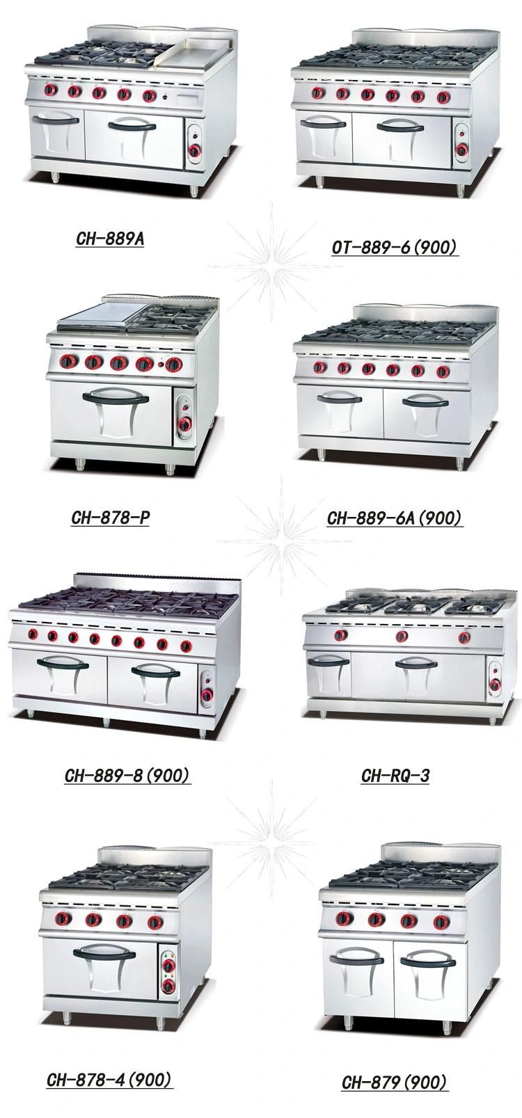 Commercial Gas Cooking Stoves /Stainless Steel Gas 6 Burners with Cabinet