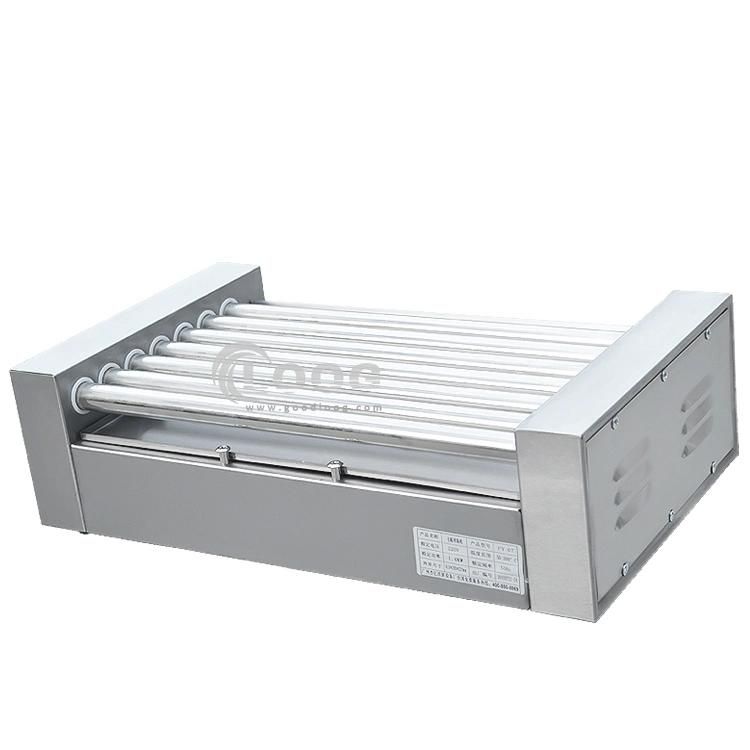 Popular Buffet Equipment Commercial Stainless Steel Hot Dog Roller with Bun Warmer Heating Machine Sausage Warmer with Aluminum Sticks