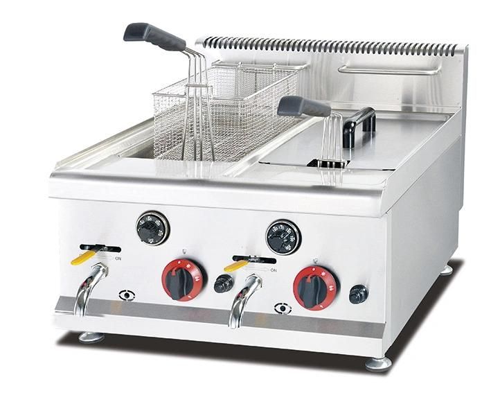 Commercial Two Tank Stainless Steel Gas Deep Fryer