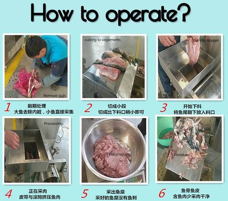 High Efficiency Fish Meat Separator Bone Removing Machine Fish Debone Machine