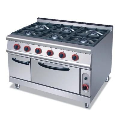 6 Gas Burner with Gas Oven (American style burner)