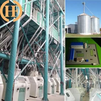 PLC Control Complete 150t/24h Maize Flour Milling Machinery